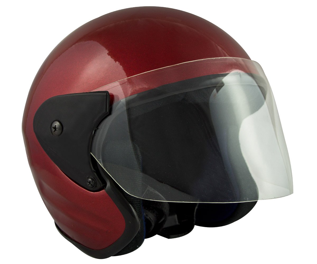 Sage Square Deltz Scooty (ISI Marked) Open Face Helmet for Men, Women (Red Glossy), Polycarbonate-image-24