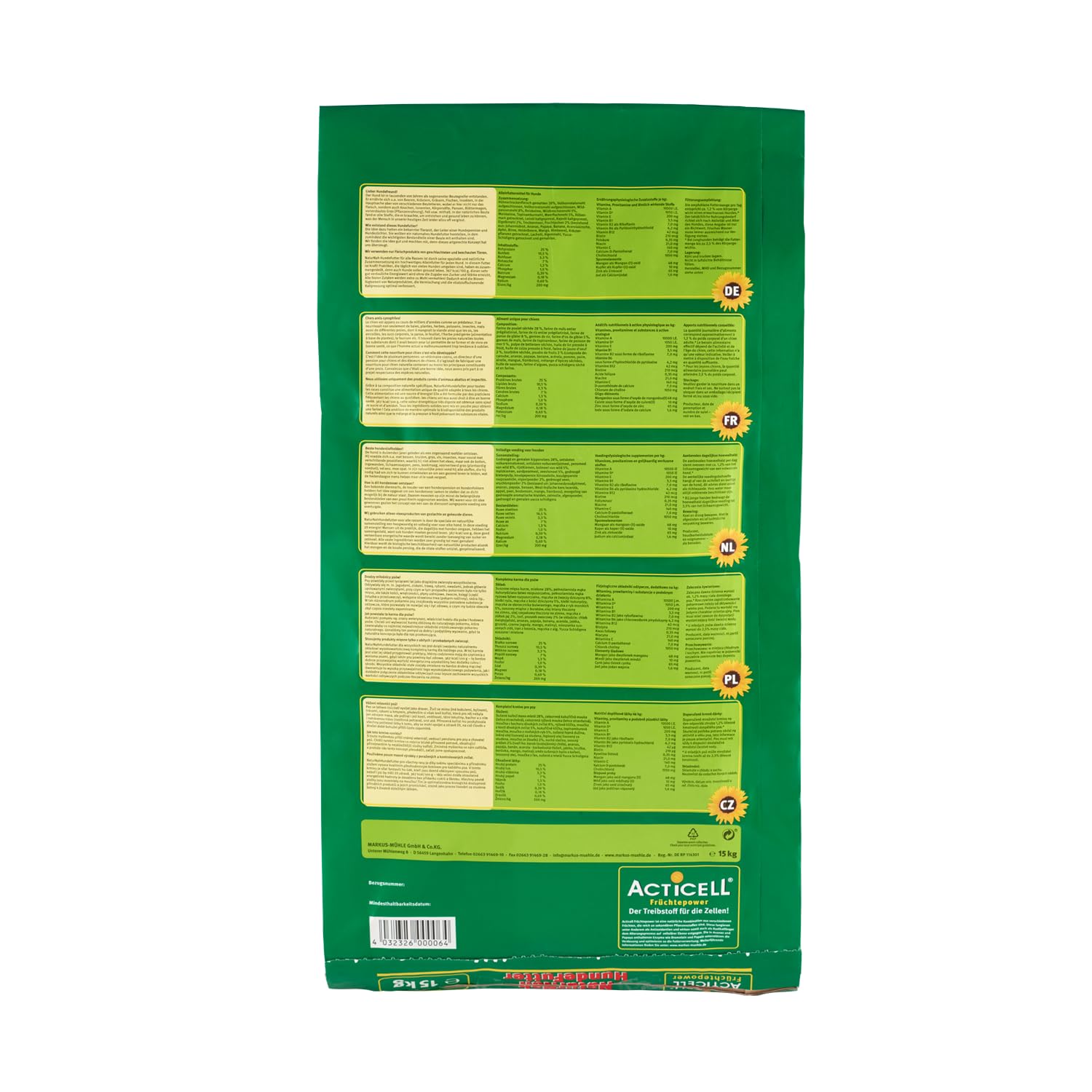 Markus Mühle NaturNah Hundefutter | 2 X 15kg Packungen | Mit Hühnchen & Vollkorn