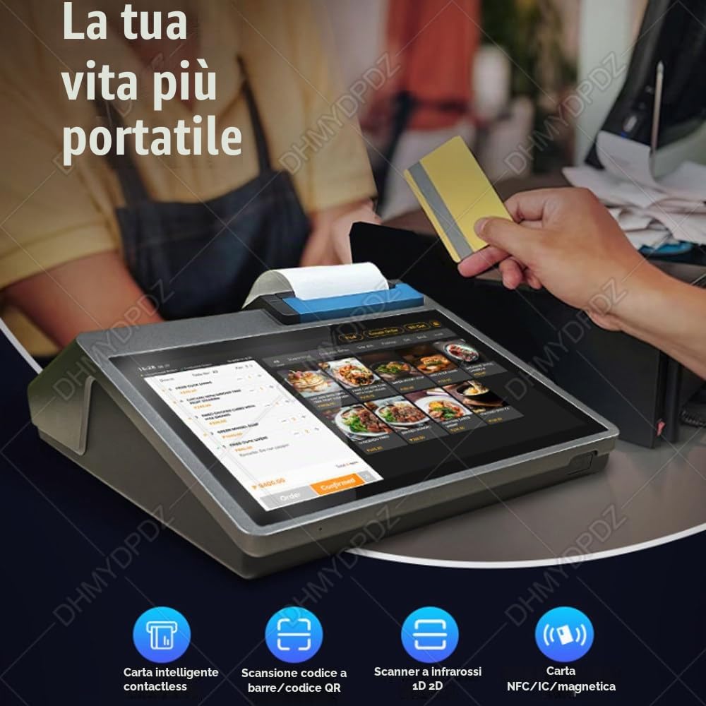 Registratore di cassa touch, registratore cassa Pos,Sistema di Cassa Lite,Sistemi POS per PC con Touch Screen da 10.1 Pollici,4GB+32GB,Registratore Cassa Intelligente per Ristoranti Aziendali
