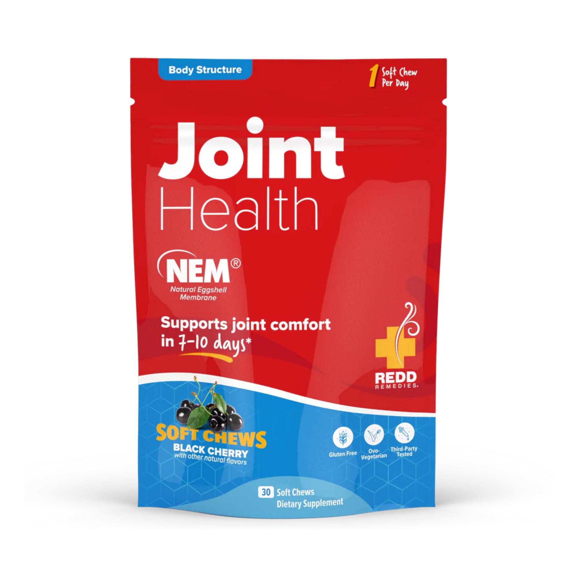 Redd Remedies, Joint Health Soft Chews, Fast-Acting Comfort with Collagen and Hyaluronic Acid, 30 Soft Chews