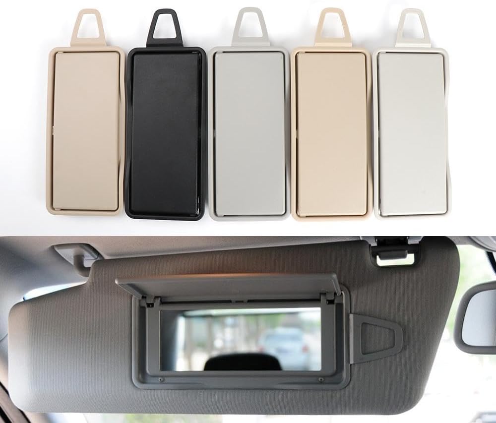 Replacement Sun Visor illuminated Mirror/Makeup Mirror Compatible with Mercedes E CLS For Benz W212 W218 Auto Accessories 2128108100 (Right, Dark Beige)