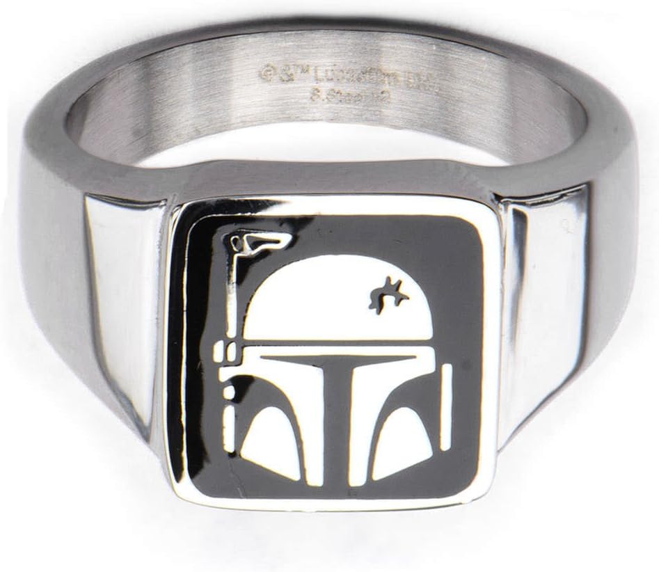 BOBA FETT HELMET - Stainless Steel Premium Quality Men's Ring