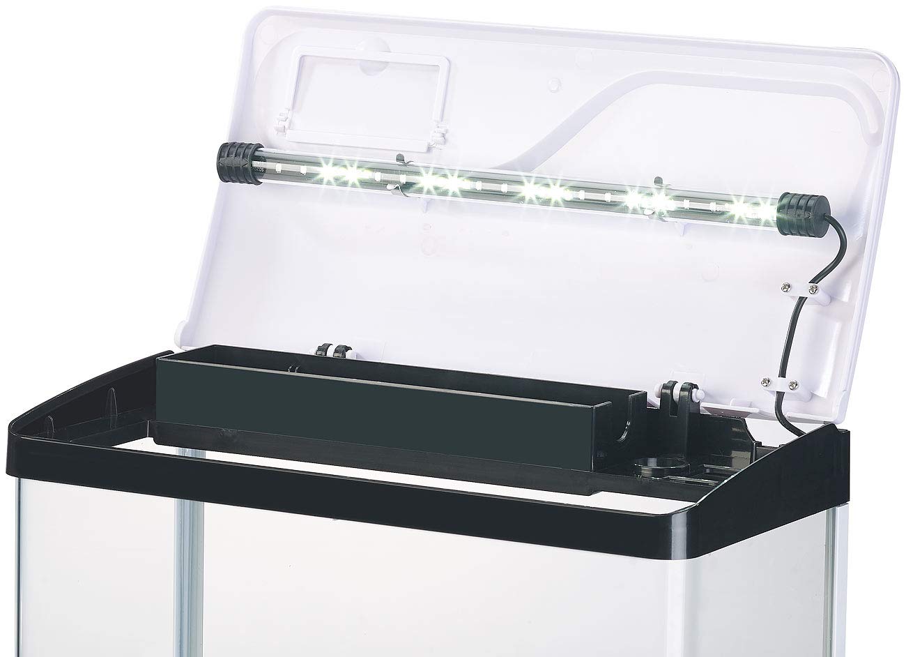Aquarien Komplettsets: Nano-Aquarium-Komplett-Set mit LED-Beleuchtung, Pumpe & Filter, 40 l (Aquarium Zubehör, Fischbecken, Licht)