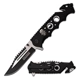 Tac-Force Folding Pocket Knife – Stainless Steel Blade, Handle with Rope Cutter, Glass Punch, Tactical, EDC, Rescue