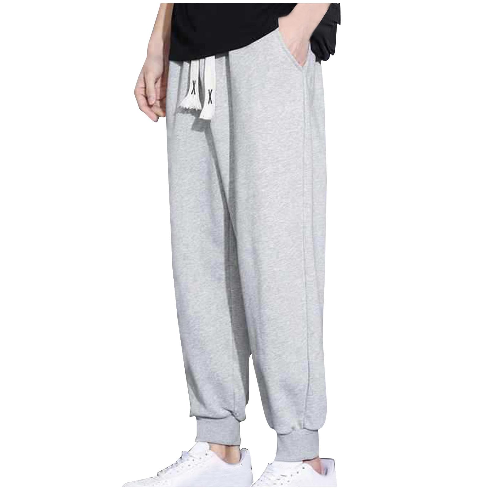 Jogger Pants for Men Sweatpants Fashion Drawstring Relaxed Fit Athletic Pants Plus Size Mens Running Workout Clothes