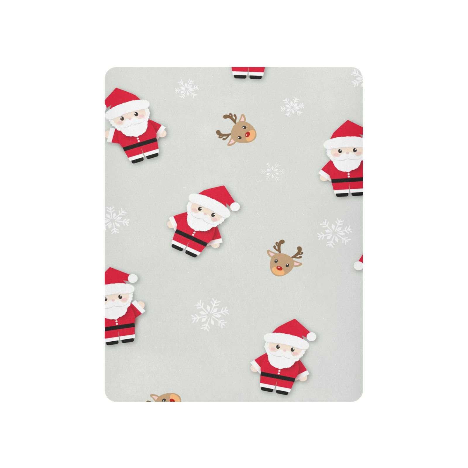 Moudou Christmas Santa Claus Playard Sheet for Boy Girls, Soft Breathable Fitted Toddler Sheet for Standard Playard Bed Mattress, 39 x 27 x 5 Inch