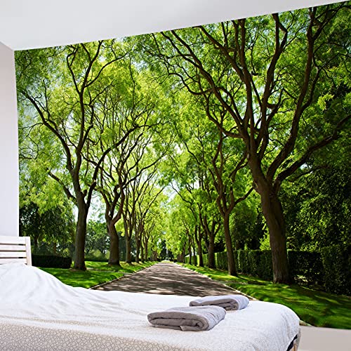 LB 自然風景タペストリー 新緑の並木 インテリア 多機能壁掛け ファブリック装飾用品 風景画タペストリー おしゃれ モダンなアート 模様替え 部屋 窓カーテン 個性ギフト 新居祝い150x100cm