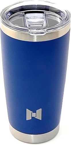Vaso aislado al vacío de acero inoxidable de doble pared de 20 oz para el hogar, oficina, viajes (azul)