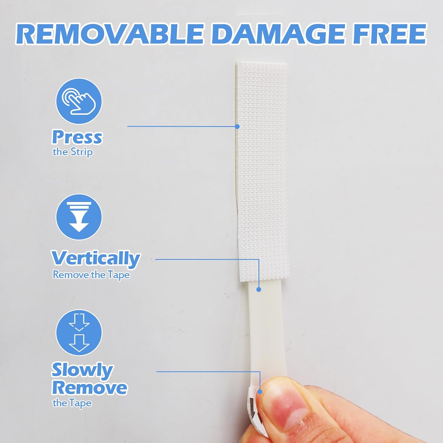 Command Picture Hanging Strips 20 Pairs (40 Strips) Removable Adhesive Hook and Loop Wall Strips, Frame Stickers No Nails for Home Decor Wall Posters Damage Free Hanging Picture Hangers