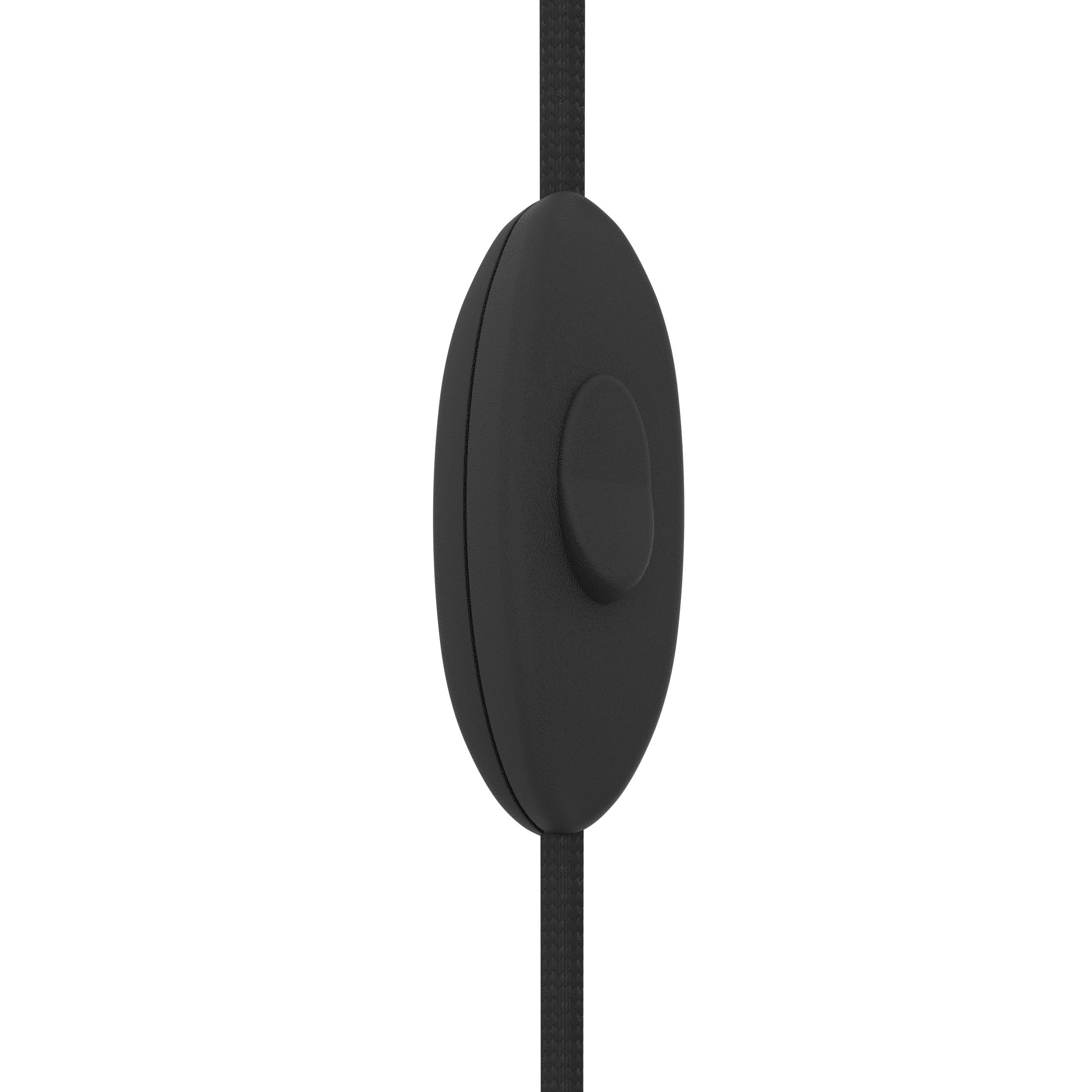EGLO Lampa wisząca Pinetina, oprawa z kablem i wtyczką | lampa nad stół jadalniany, lampa do jadalni z metalu w kolorze czarnym, oprawka E27
