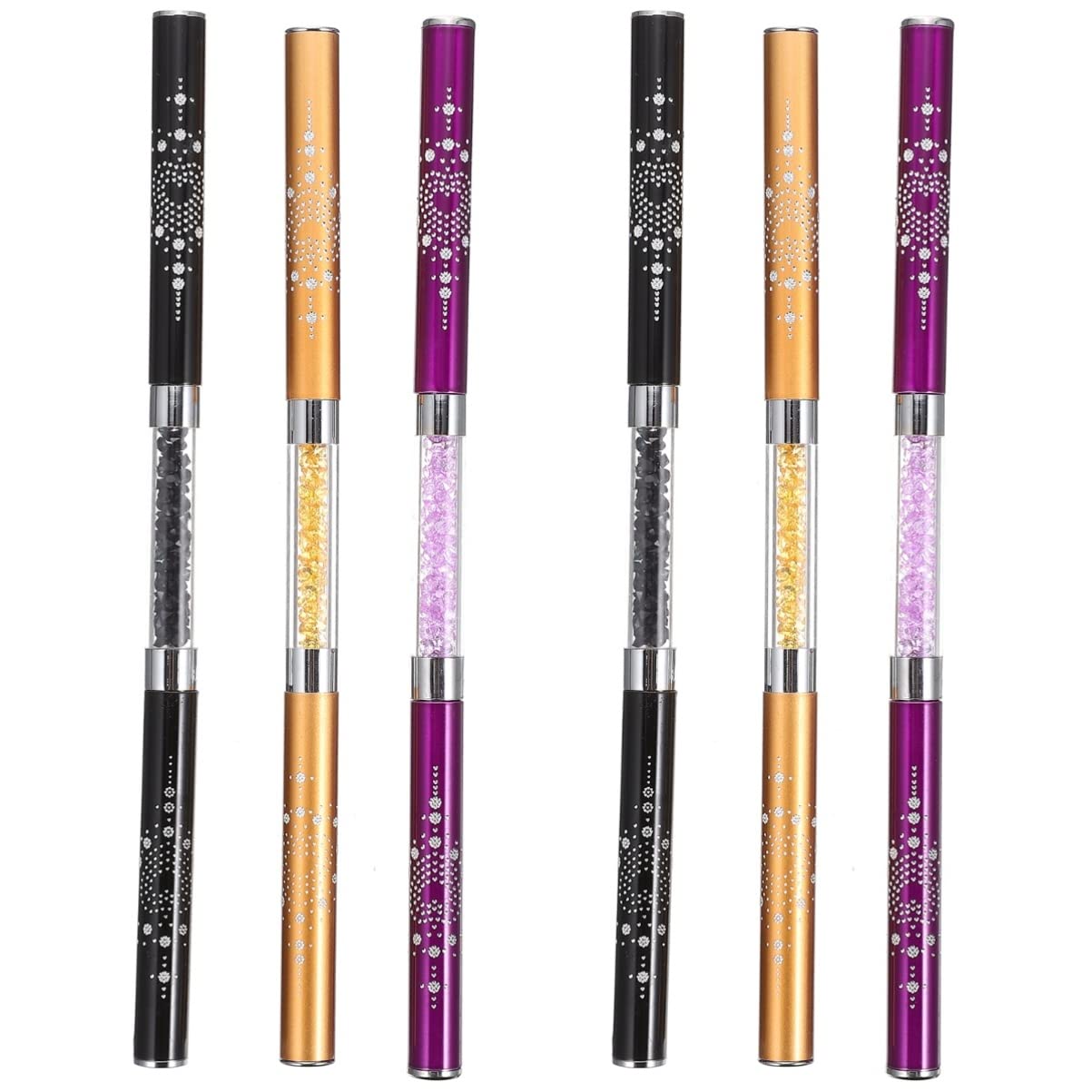 FOMIYES 6piezas Pinceles Para Arte De Uñas Doble Punta Herramientas De Manicura Para Diseño y Decoración De Uñas