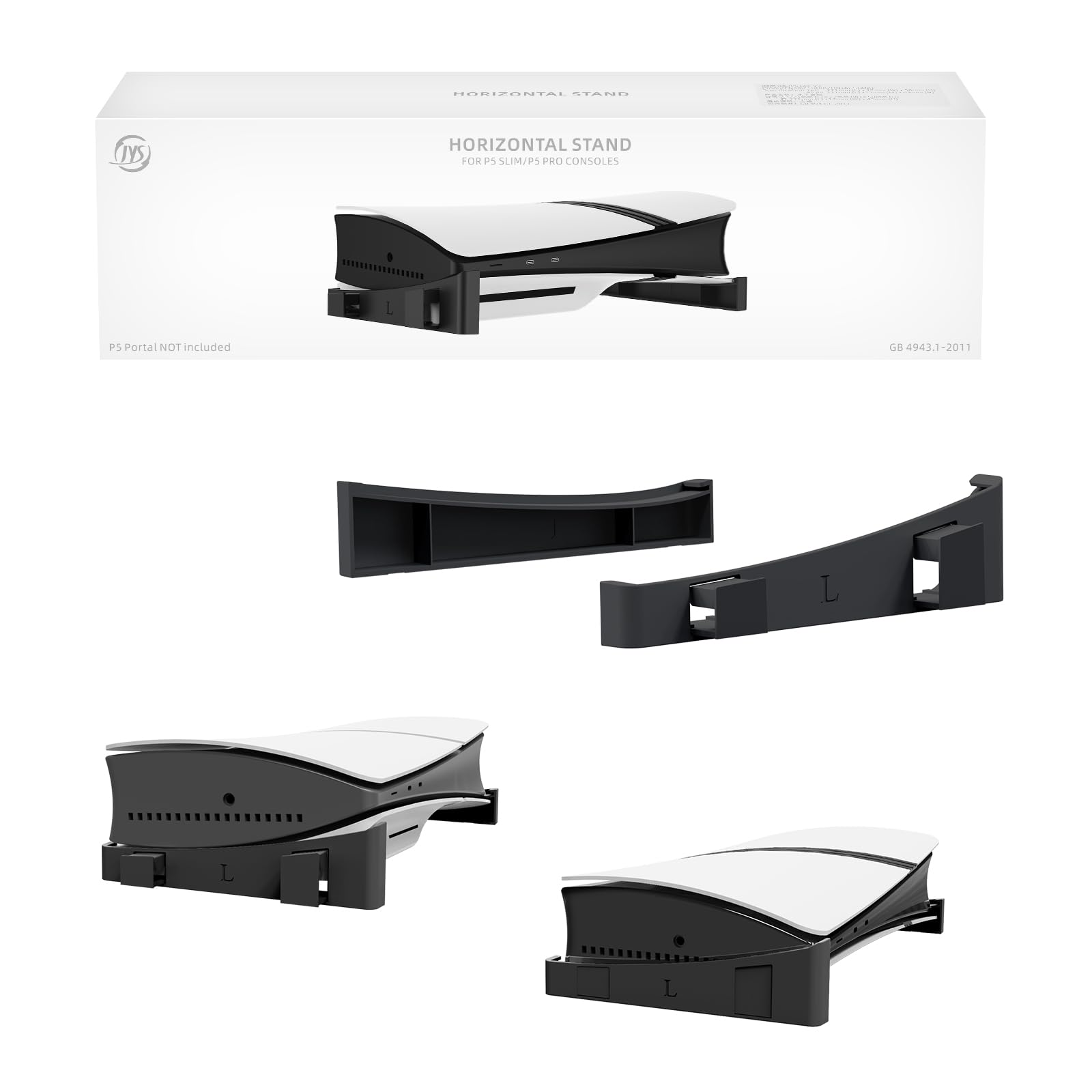 BeisDirect Soporte horizontal para consola Sony PS5 Slim, soporte base compatible con discos PS5 y edición digital PS5 Slim accesorios con almohadillas antideslizantes (negro)