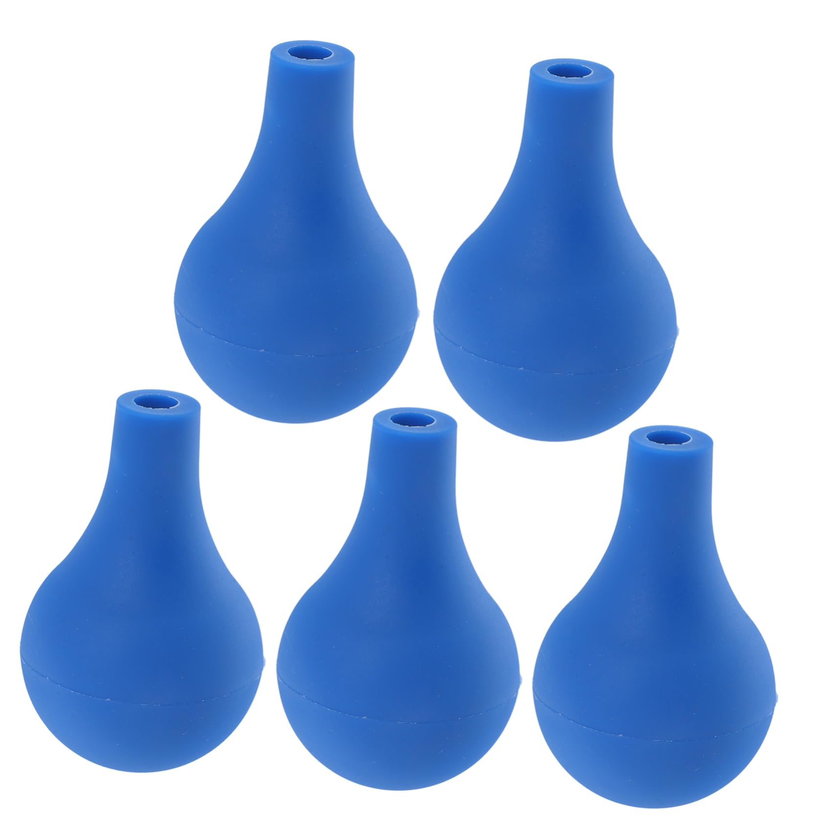FUNOMOCYA 5pcs Graduated Pipette Bulb for Replacement Dropper Silicone Cap Blue Pipette Ball for