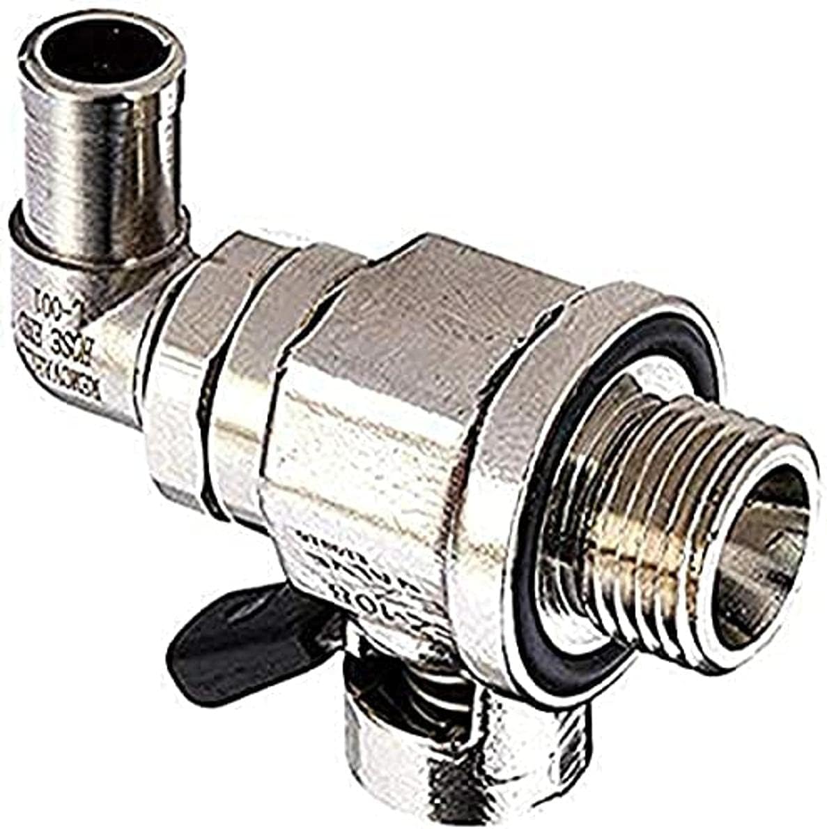 EZ-108(16mm-1.5) EZ Oil Drain Valve with removable L-Shape Hose End Combo