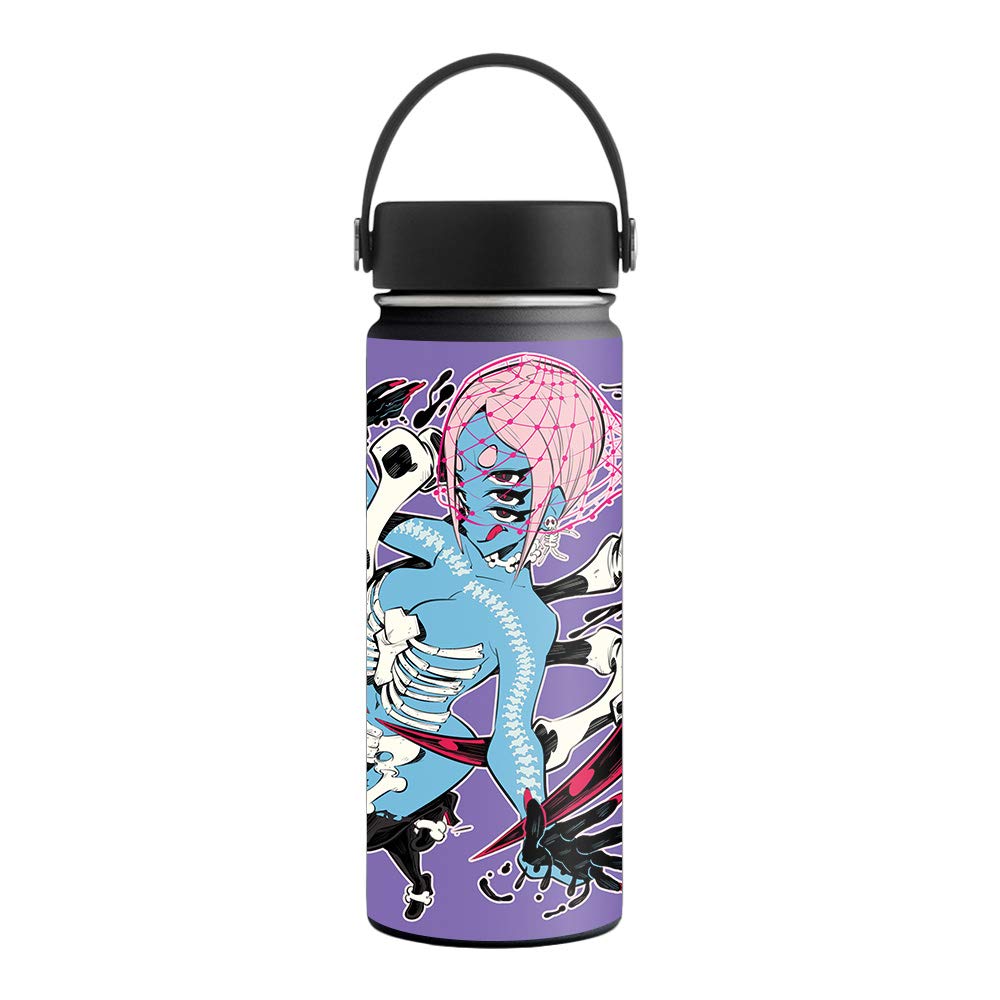 Amazon.com: MightySkins Skin Compatible with Hydro Flask 18 oz. Wide Mouth  - Skeleton Girl | Protective, Durable, and Unique Vinyl Decal wrap Cover |  Easy to Apply, Remove, and Change Styles |