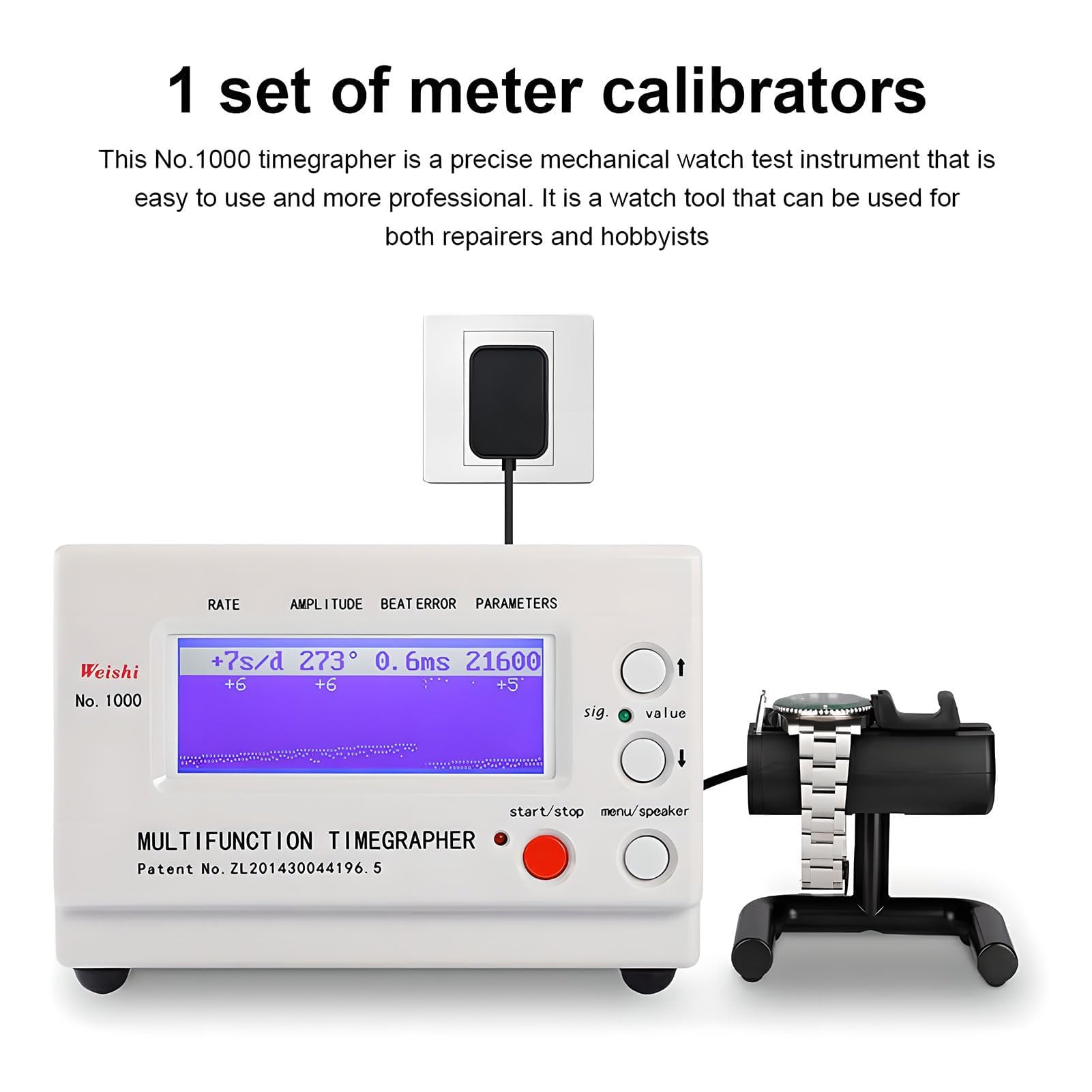 Herramienta de calibración de sincronización de reloj con pantalla LCD