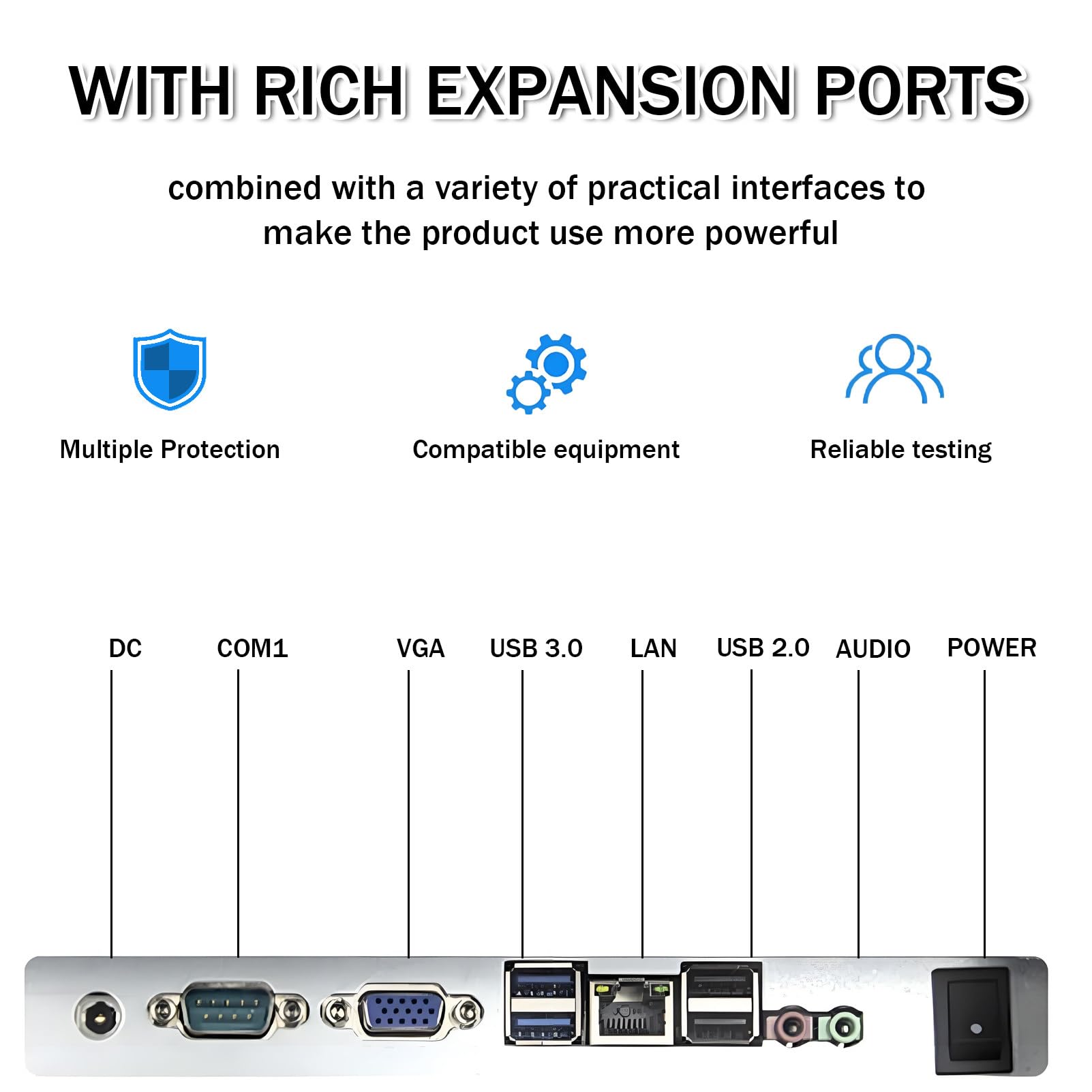Terminal de Point de Vente Tactile Tout-en-Un, Caisse enregistreuse Intelligente 15,6 Pouces, N2930, 4 Go, SSD 64 Go, Windows 7/10 Pro, pour commerces de détail, cafés, pharmacies et Clubs.