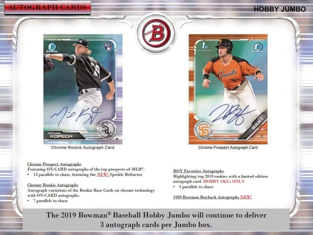 2019 Bowman Baseball HTA Hobby Jumbo 12 Pack BOX (Factory Sealed)(Random)