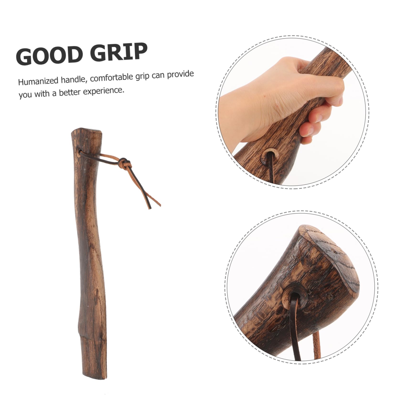 VANZACK Wooden Hatchet Handle Sturdy Replacement for Axes Practical Wood Axe Handle Comfortable Grip for Outdoor Chopping and Camping Wooden Material