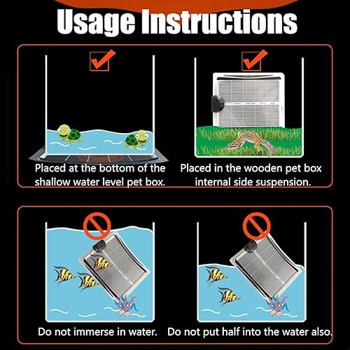 Miniatura 8 de Hamiledyi Almohadilla térmica de reptiles de 14 W, 2 unidades, calentador con ajuste de control de temperatura debajo del tanque de 11 x 11