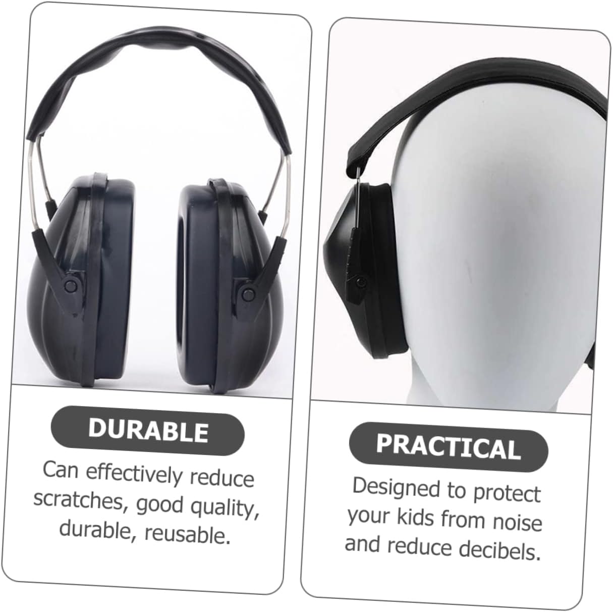 YARNOW Baby Noise Reduction Earmuffs for Infants Soundproof Ear Covers Adjustable Headband for Sleeping and Studying Comfortable Lightweight Design