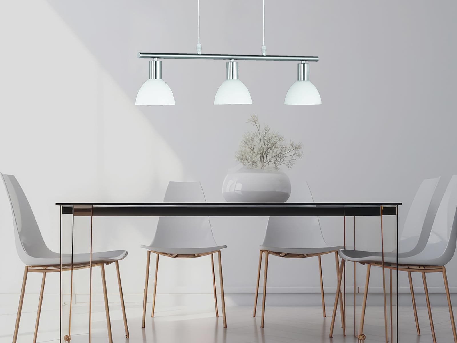 Luz colgante, de 3 x E14/40W, ajustable en altura
