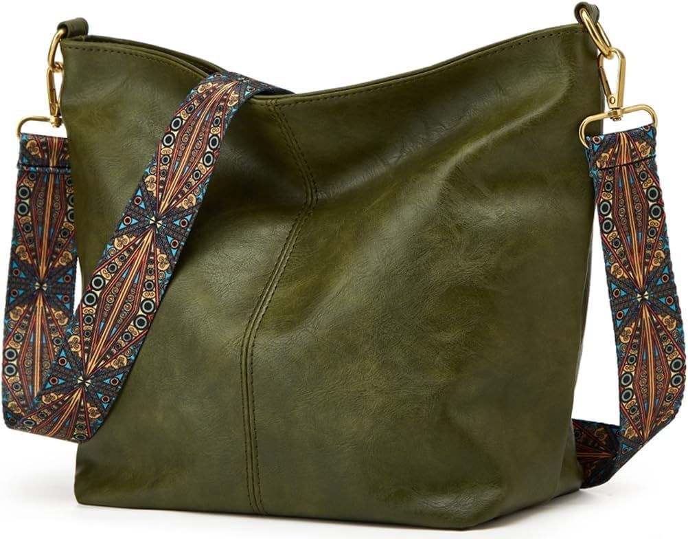 Sling Bag for Women For Work, Travel | Vegan Leather Crossbody Shoulder Bag With Adjustable Wide Bohemian Strap | Stylish Hobo bag with Zipper-image-27
