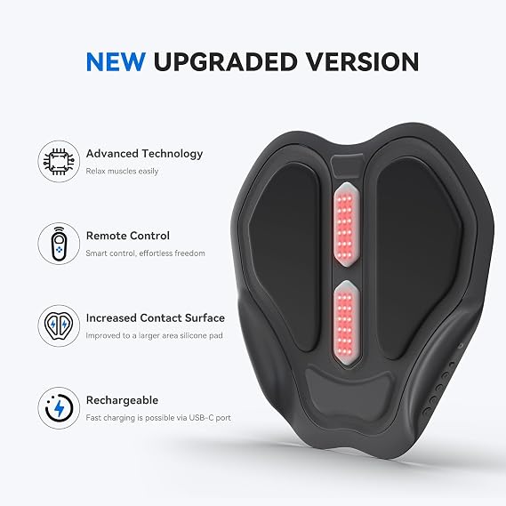Glute Workout Equipment, Butt Massager for Muscle Relaxation, Glute Trainer with 9 Modes & 20 Intensities, Rechargeable Glute Massager, Electric Hip Massager for Women & Men at Home, Beach Travel