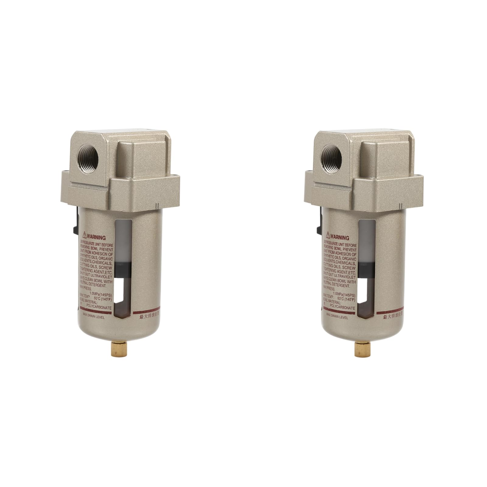 Régulateur de Pression d'Air 1/2 Pouces 1,0 MPa 60 °C avec Filtre Séparateur d'Eau 5 µm 4000 L/min pour Outils Pneumatiques, Atelier Industriel, Maintenance Automobile, Systèmes de Compression d'Air
