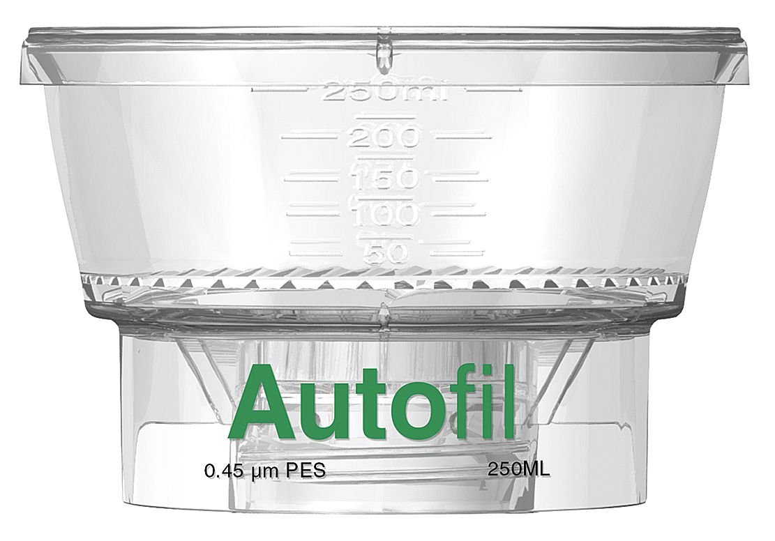 Autofil 1161-RLS Bottle Top Filtration Funnel Only, 250 ml, 0.45 m PES (Pack of 24)