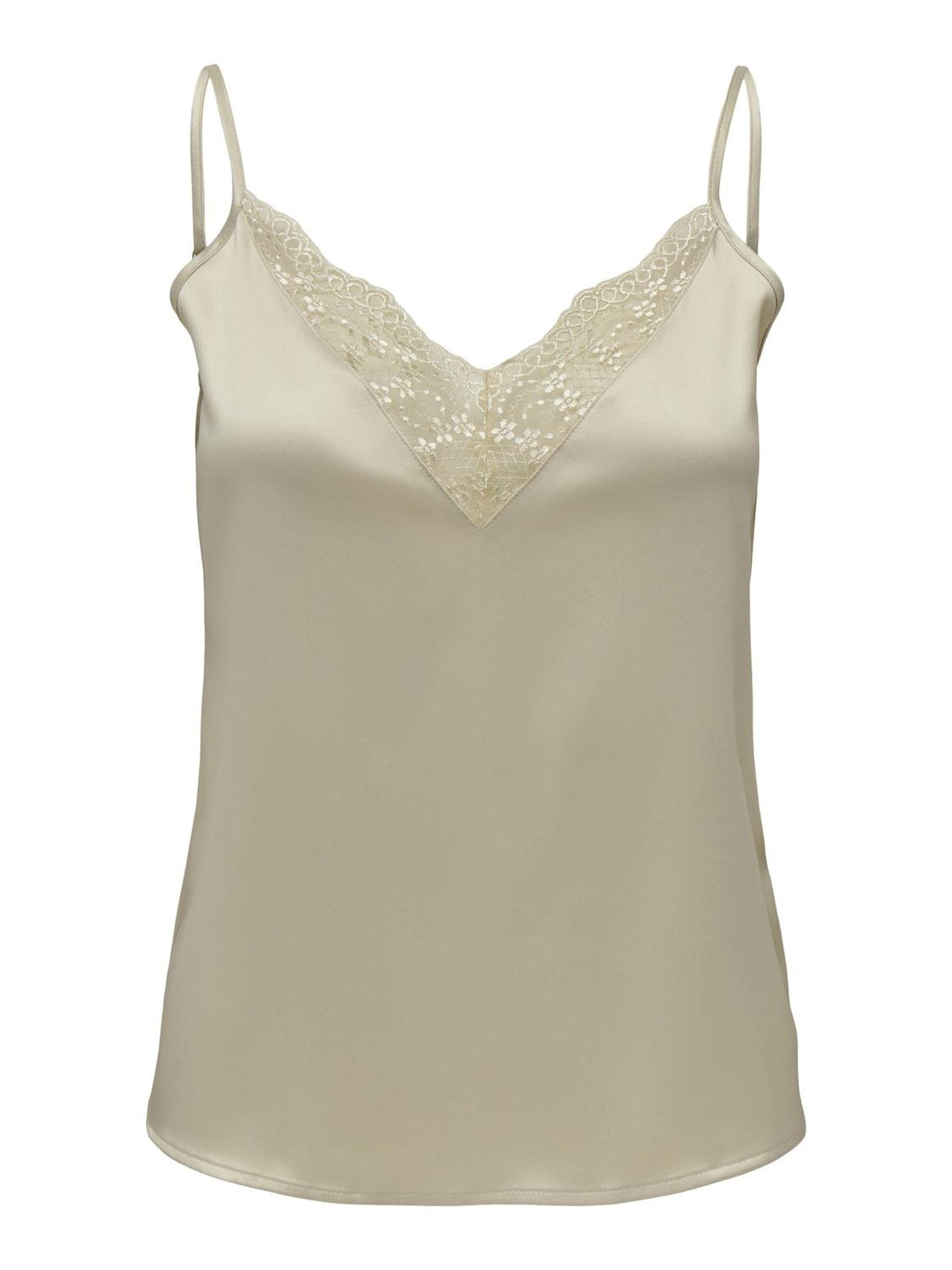 ONLY Onlvictoria SL Lace Mix Noos Wvn-Camiseta de Tirantes Top para Mujer