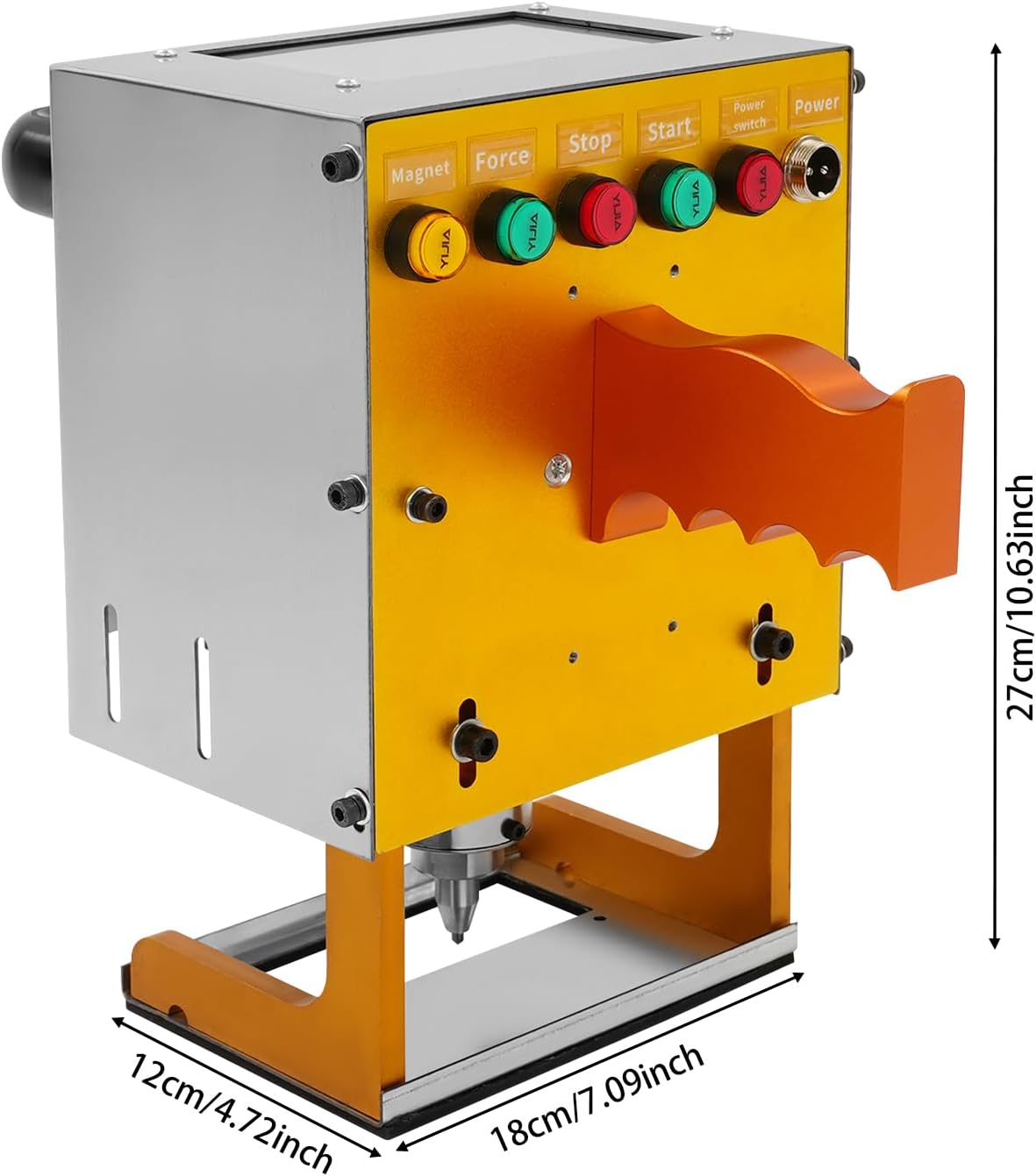 Portable Handheld Electric Metal Engraving Marking Machine with Touch Screen, 120W Dot Peen Marker for VIN Code, Serial Numbers, Logo, Letters on Steel, Aluminum & Copper