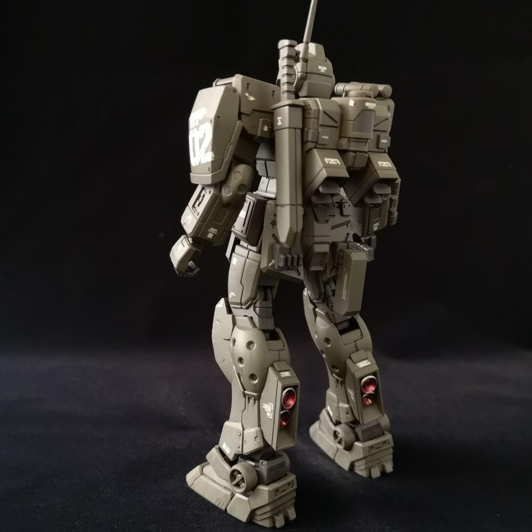 HG_ジムスパルタン全塗装・完成品 HGジム・スパルタンを製作！ ディテールの追加やモスグリーンの塗装で