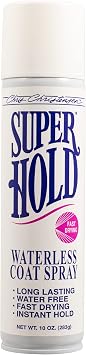 Chris Christensen Super Hold Waterless Dog Coat Spray, Groom Like a Professional, Strong Hold for Scissor Coats and Double Coats, Made in USA, 10 oz Aerosol