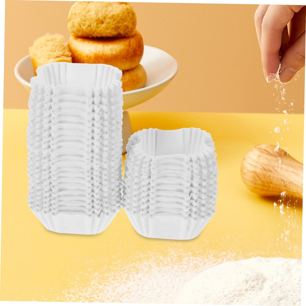 Moules à Cupcakes en Papier 2000 Pièces Blanc Anti-gras
