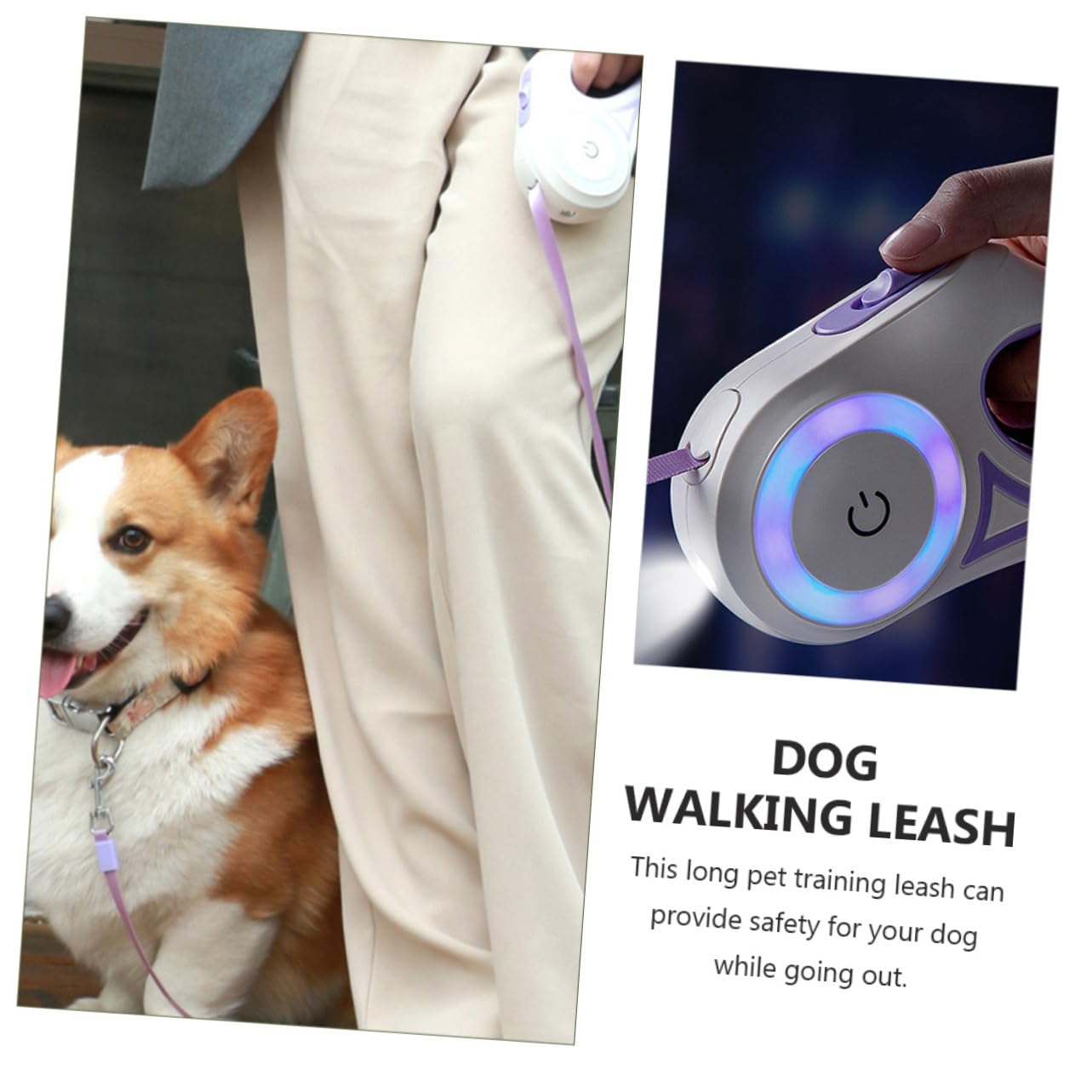 BESPORTBLE Correa Retráctil Automática para Perros Luminosa Flexible para Pasear Perros La Noche Cuerda Tracción