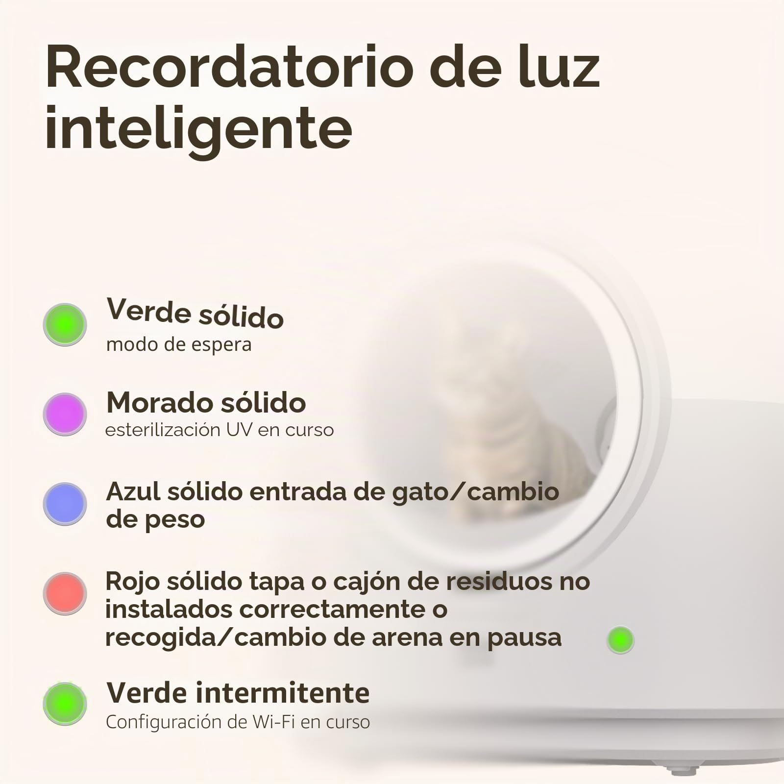 ABRCT Arenero Gatos Autolimpiable Pro, 66L Arena Automatico para Gato con App, Anti-Pellizco, Anti-Fugas, Suprime Olores, y Tapete de Arena