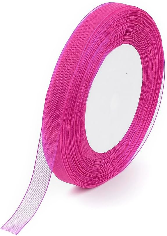 Beadthoven 10Rolls 250 Yards Glitter Metallic Ribbon Roll 3/4" Wide Fabric Sheer Sparkle Ribbon Golden for Gift Wrapping Hair Bows Crafts Christmas Party Decor Jewelry Making
