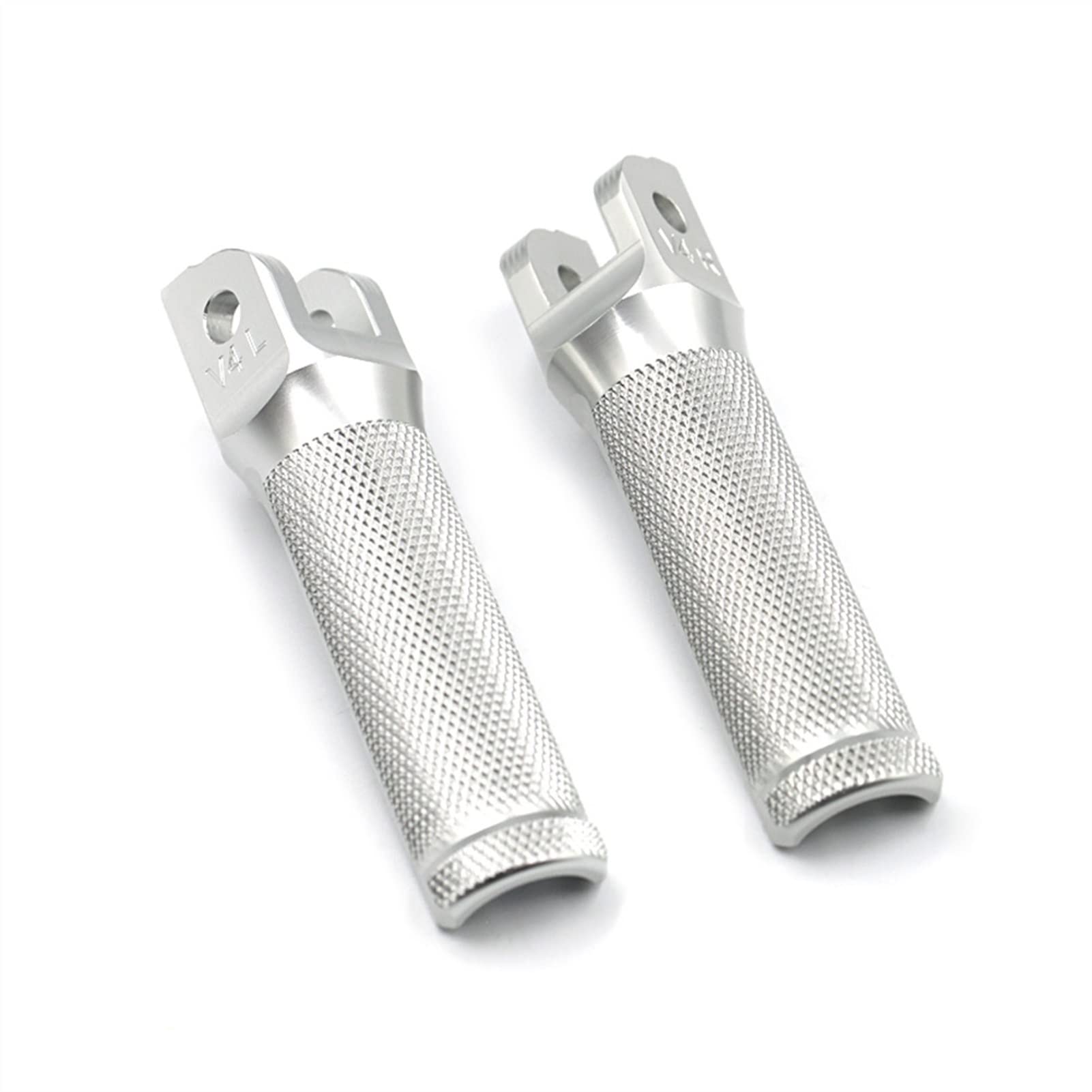 Repose-pieds avant argent pour Ducati Panigale V4 en alu CNC