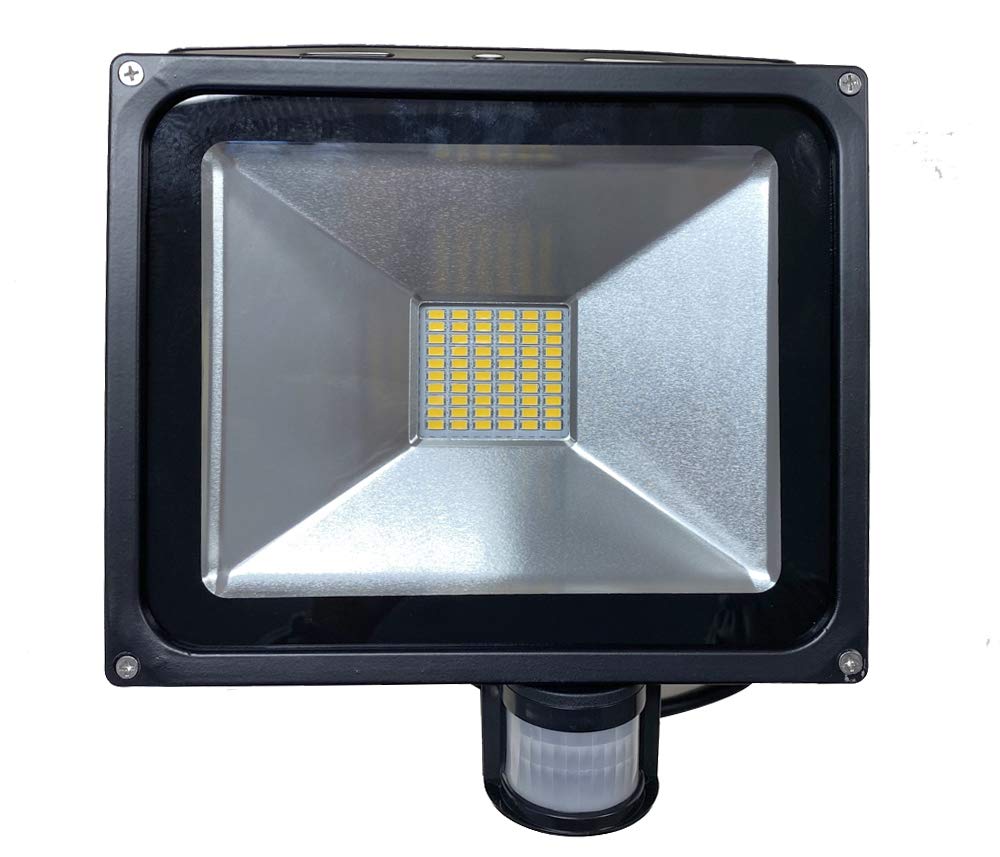 10pcs 50W LED SMD Strahler Fluter Außen Flutlicht Strahler mit PIR Bewegungsmelder Fluter Wasserdicht IP65 Aluminiumkörper Schwarz Warmweiß AC 85 ~ 265V