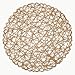 DII Woven Paper Tabletop Collection Holiday or Event Décor, Reversible Round Placemat Set, 15