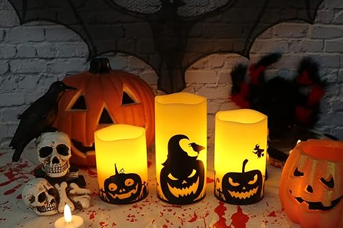 Miniatura 8 de GenSwin Velas LED parpadeantes sin llama impermeables con control remoto y temporizador, velas de pilar de mecha 3D que funcionan con pilas para