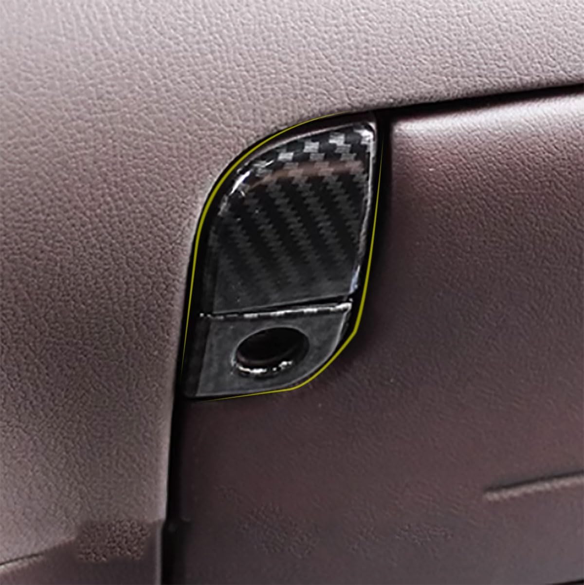 Car Accessories Compatible with Lexus ES 250 350 300h 2025 2024 2023 2022-2019 Co-Pilot Glove Boxes Handle Cover Trim ABS 2PC(Carbon Fiber Style)