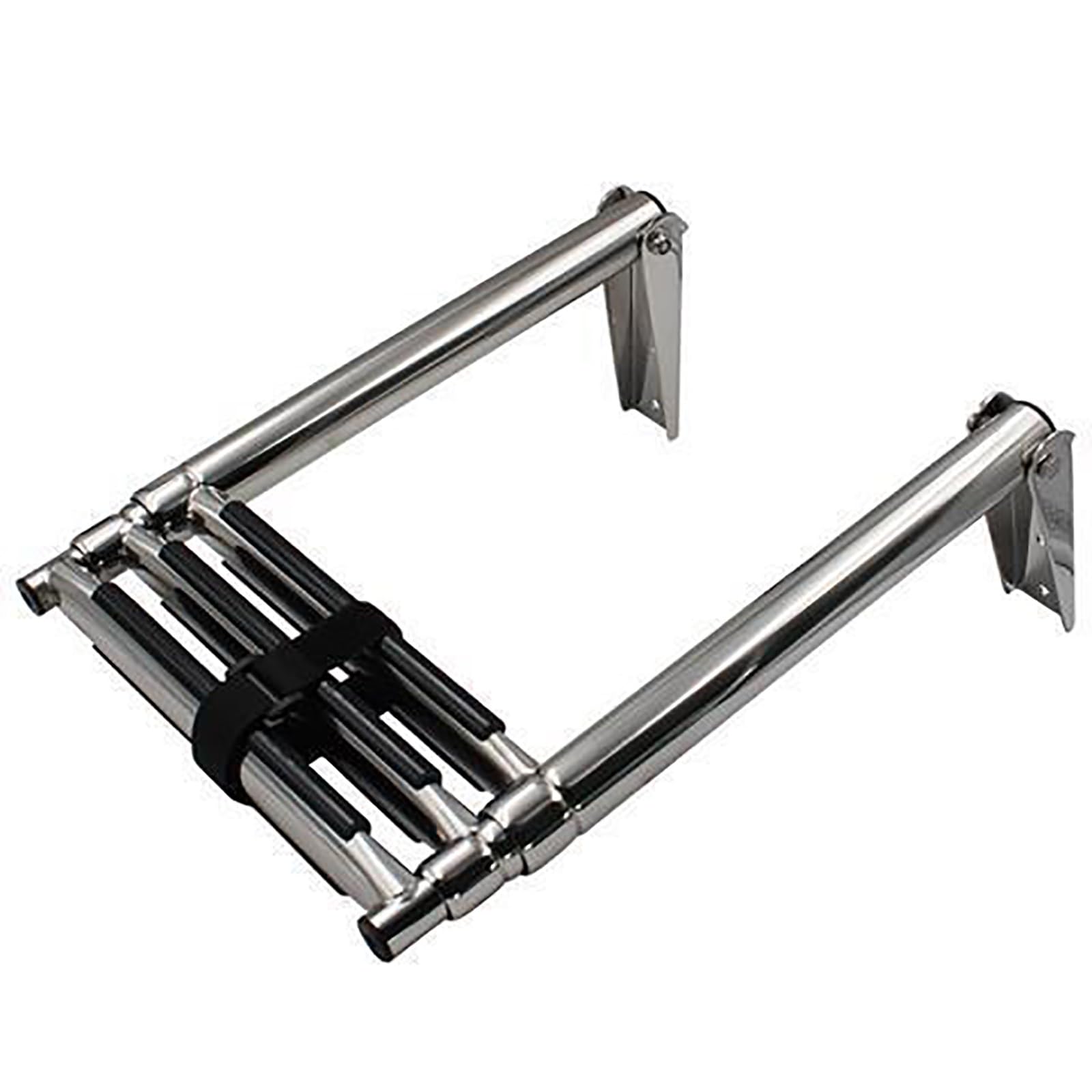 JXYQ Pontoon Boat Ladder 2/3/4 Step Telescoping Boat Boarding Ladder, Stainless Steel Folding Dive Ladder for Boat Yacht, Max. Load 550lbs Capacity(59 * 29 * 5cm)