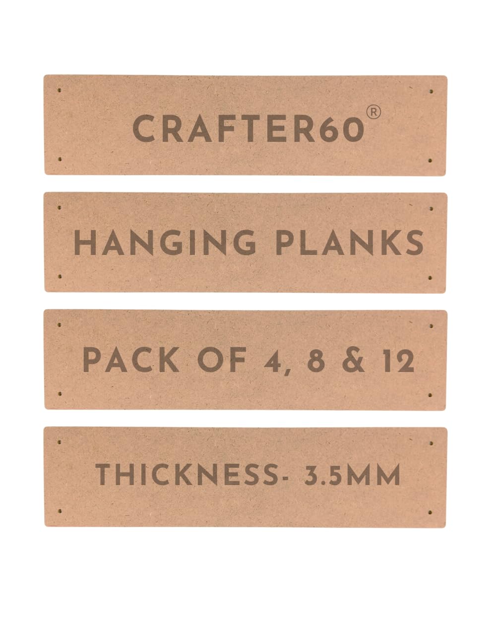CRAFTER60 Rectangular Hanging MDF Boards for Art and Craft 12x3 Inch-3.5mm Pine Wood Board Unfinished for DIY Home Embellishment Resin Art, Mandala Art, Pyrography, Painting (12x3 Inch, 8)-image-37