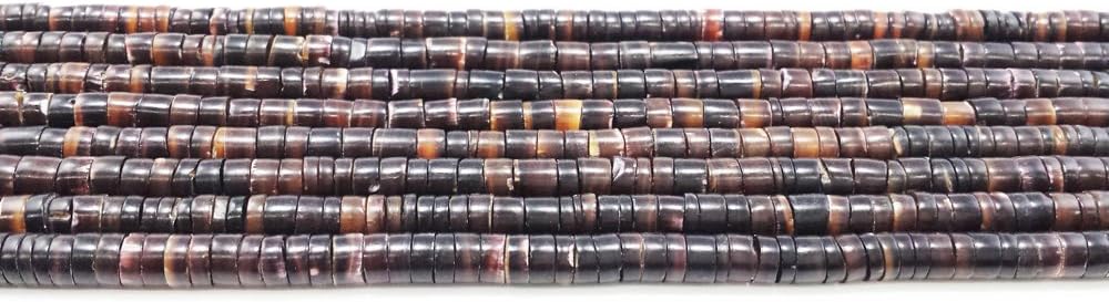 Black Pen Shell Heishi Beads (4-5mm / 24 Inches Strand)