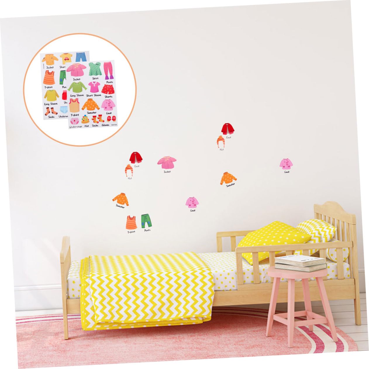 Toyvian 8sets Etichette Adesive Per Abbigliamento Set Per Classificazione e Organizzazione Stickers Per Resistente Facile Applicare Decorazioni Per Stanze Dei