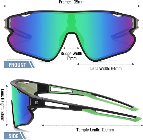 Miniatura 4 de DUCO DK268 - Lentes de sol para niños, jóvenes, béisbol, ligeros, TR90, marco UV400, deportivos, ciclismo, para niños y niñas, DK268