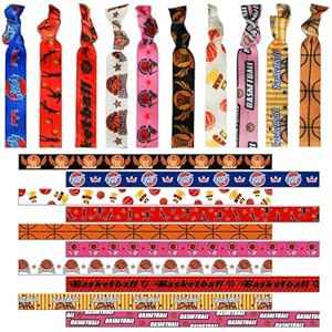 20Pcs Basketball Hair Ties Gifts Basketball Accessories Basketball Ribbon Basketball Stuff Girls Scrunchies Elastic Ponytail No Crease, Sport Hair Bands for Girls Women Party Team Members Coaches