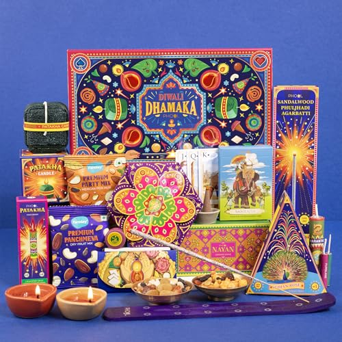 Phool Diwali Dhamaka Gift Box | 11 Premium Festive Items | Dry Fr...